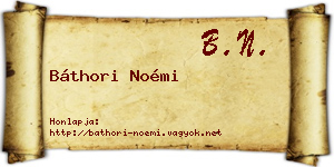 Báthori Noémi névjegykártya